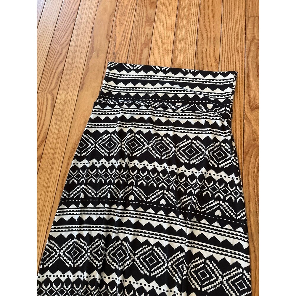Maxi skirt dress black white stripes heart romantic gothic emo hippy silky girly